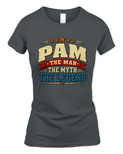 The Man The Myth The Legend Ribbon Vintage T-Shirt PAM M1-56 / Women's Standard T-Shirt / charcoal