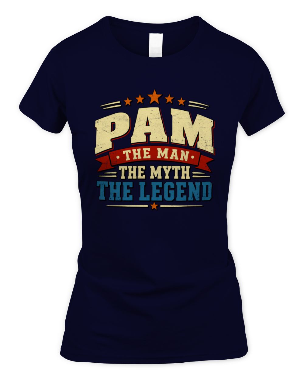 The Man The Myth The Legend Ribbon Vintage T-Shirt PAM M1-56 / Women's Standard T-Shirt / navy