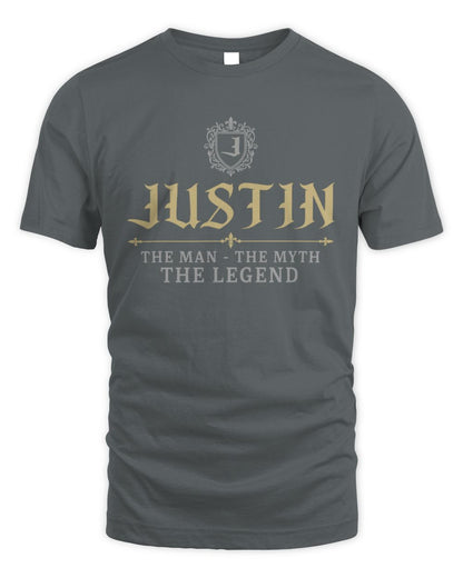 The Man The Myth The Legend Western Shirt JUSTIN M1-78 / Unisex Standard T-Shirt / charcoal