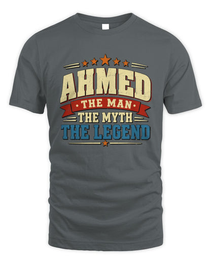 The Man The Myth The Legend Ribbon Vintage T-Shirt AHMED M1-56 / Unisex Standard T-Shirt / charcoal
