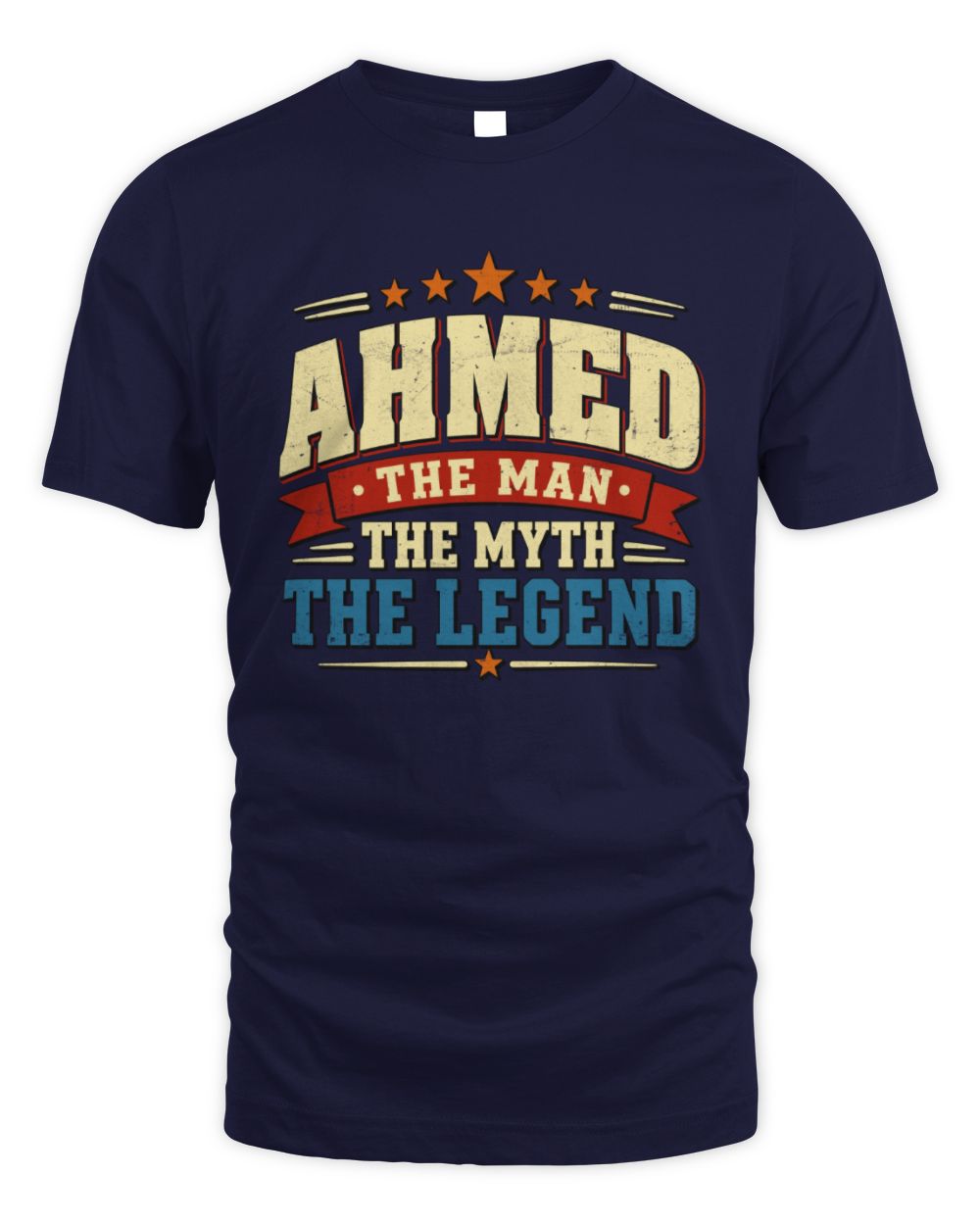 The Man The Myth The Legend Ribbon Vintage T-Shirt AHMED M1-56 / Unisex Standard T-Shirt / navy