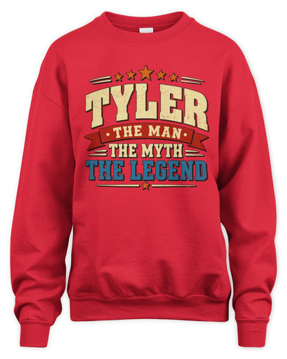 The Man The Myth The Legend Ribbon Vintage T-Shirt TYLER M1-56 / Unisex Sweatshirt / red