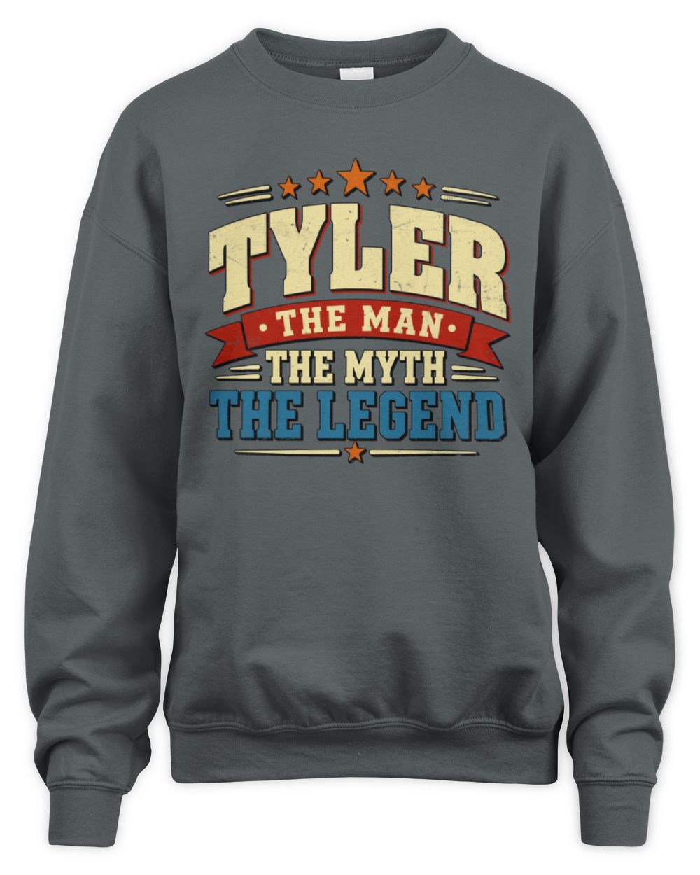 The Man The Myth The Legend Ribbon Vintage T-Shirt TYLER M1-56 / Unisex Sweatshirt / charcoal