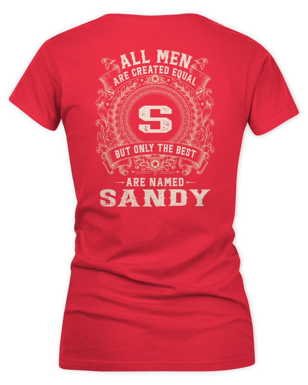 All Men Are Created Equal Cool Logo Shirt SANDY M1-60 / Women's V-Neck T-Shirt / red