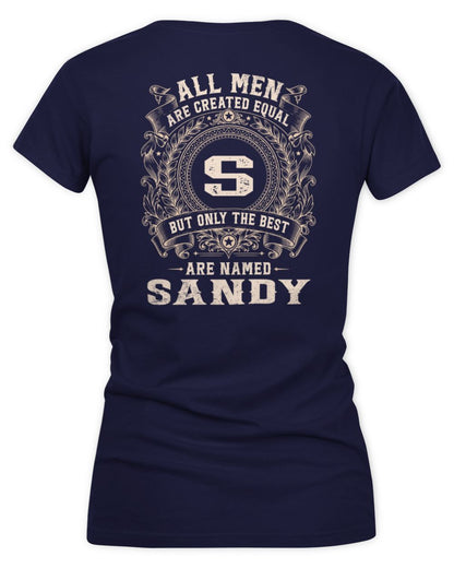 All Men Are Created Equal Cool Logo Shirt SANDY M1-60 / Women's V-Neck T-Shirt / navy