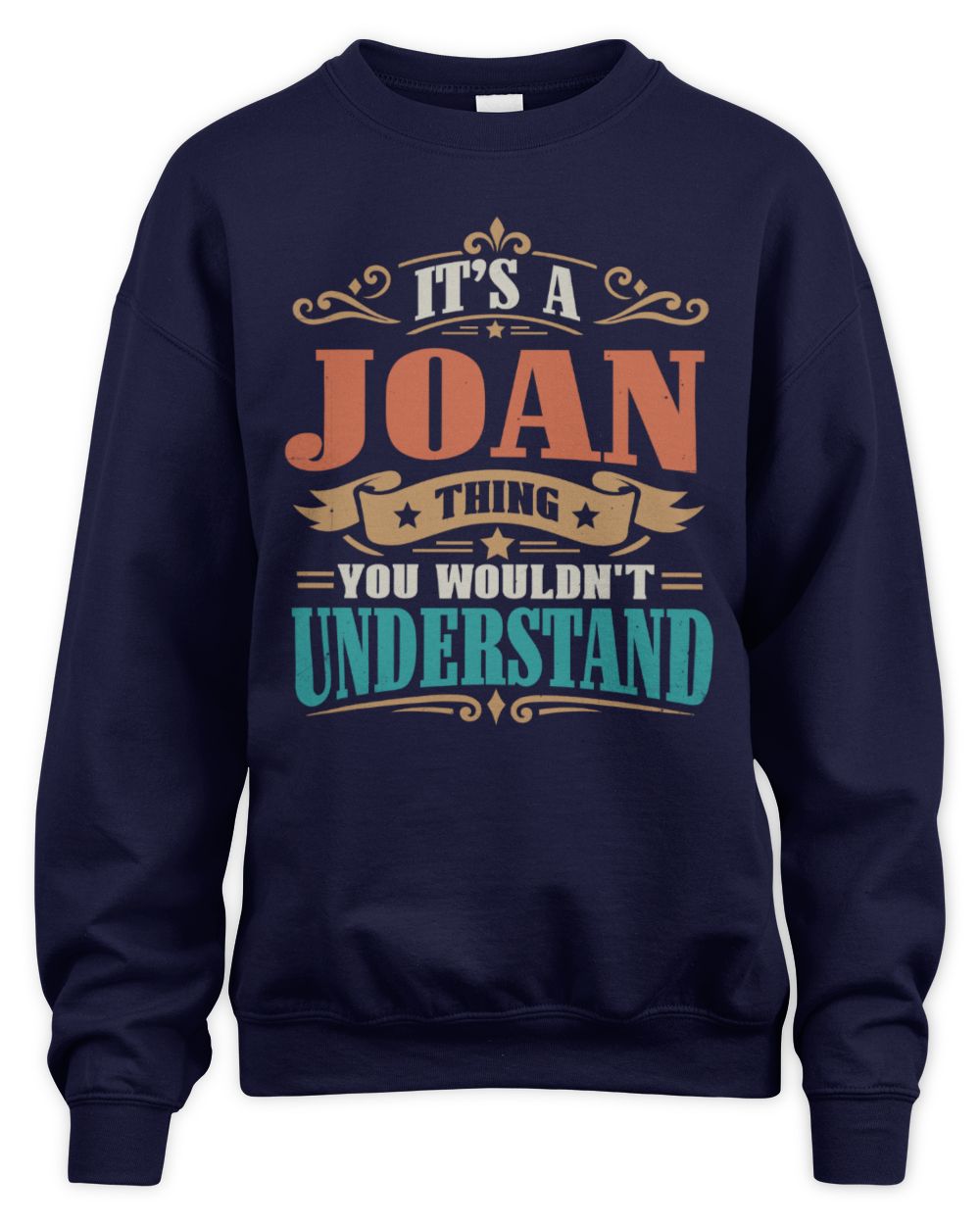 It’s a Name Thing Personalized Retro T-Shirt JOAN M1-47 / Unisex Sweatshirt / navy