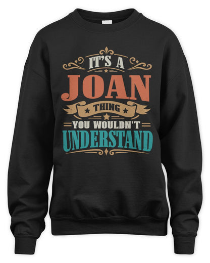It’s a Name Thing Personalized Retro T-Shirt JOAN M1-47 / Unisex Sweatshirt / black