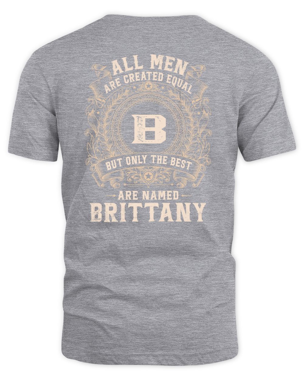 All Men Are Created Equal Cool Logo Shirt BRITTANY M1-60 / Unisex Standard T-Shirt / sport grey