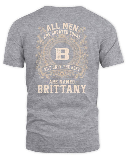 All Men Are Created Equal Cool Logo Shirt BRITTANY M1-60 / Unisex Standard T-Shirt / sport grey
