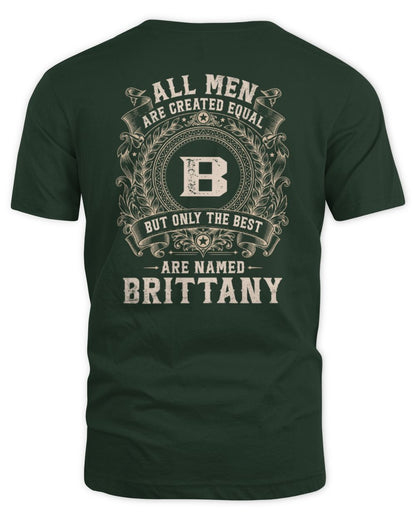 All Men Are Created Equal Cool Logo Shirt BRITTANY M1-60 / Unisex Standard T-Shirt / forest green
