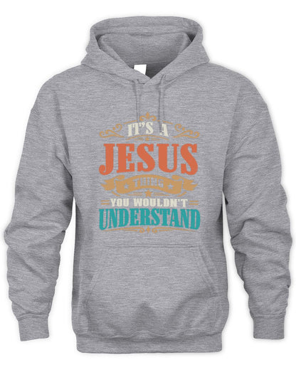 It’s a Name Thing Personalized Retro T-Shirt JESUS M1-47 / Unisex Hoodie / sport grey