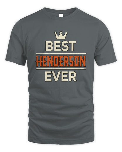 Best Your Name With Crown Shirt HENDERSON M1-59 / Unisex Standard T-Shirt / charcoal