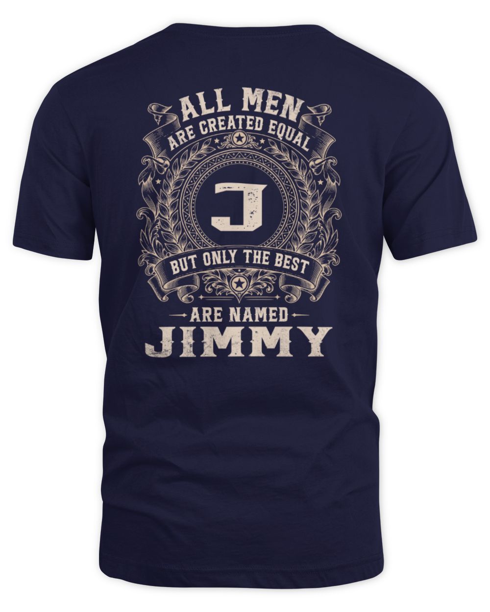 All Men Are Created Equal Cool Logo Shirt JIMMY M1-60 / Unisex Standard T-Shirt / navy