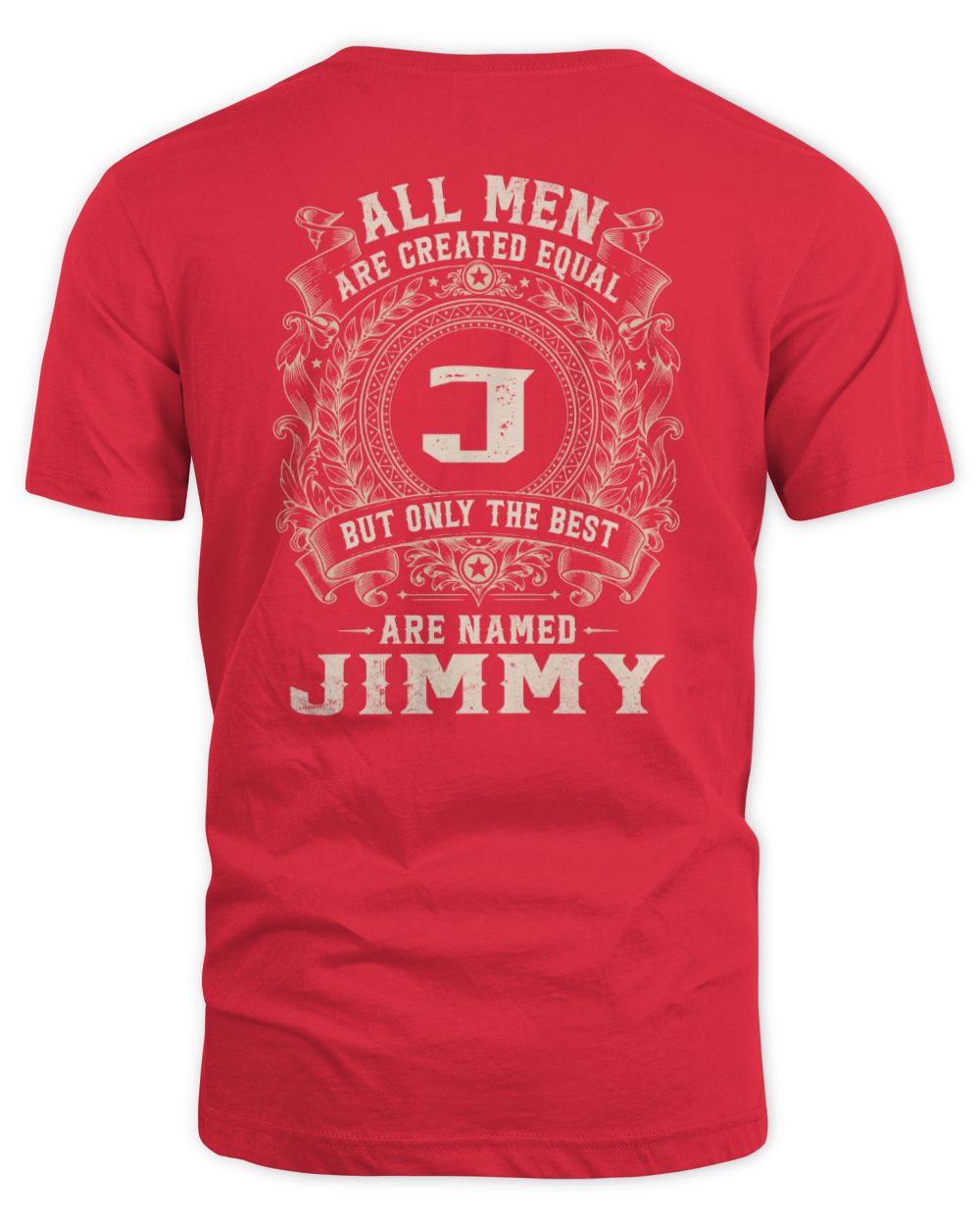 All Men Are Created Equal Cool Logo Shirt JIMMY M1-60 / Unisex Standard T-Shirt / red