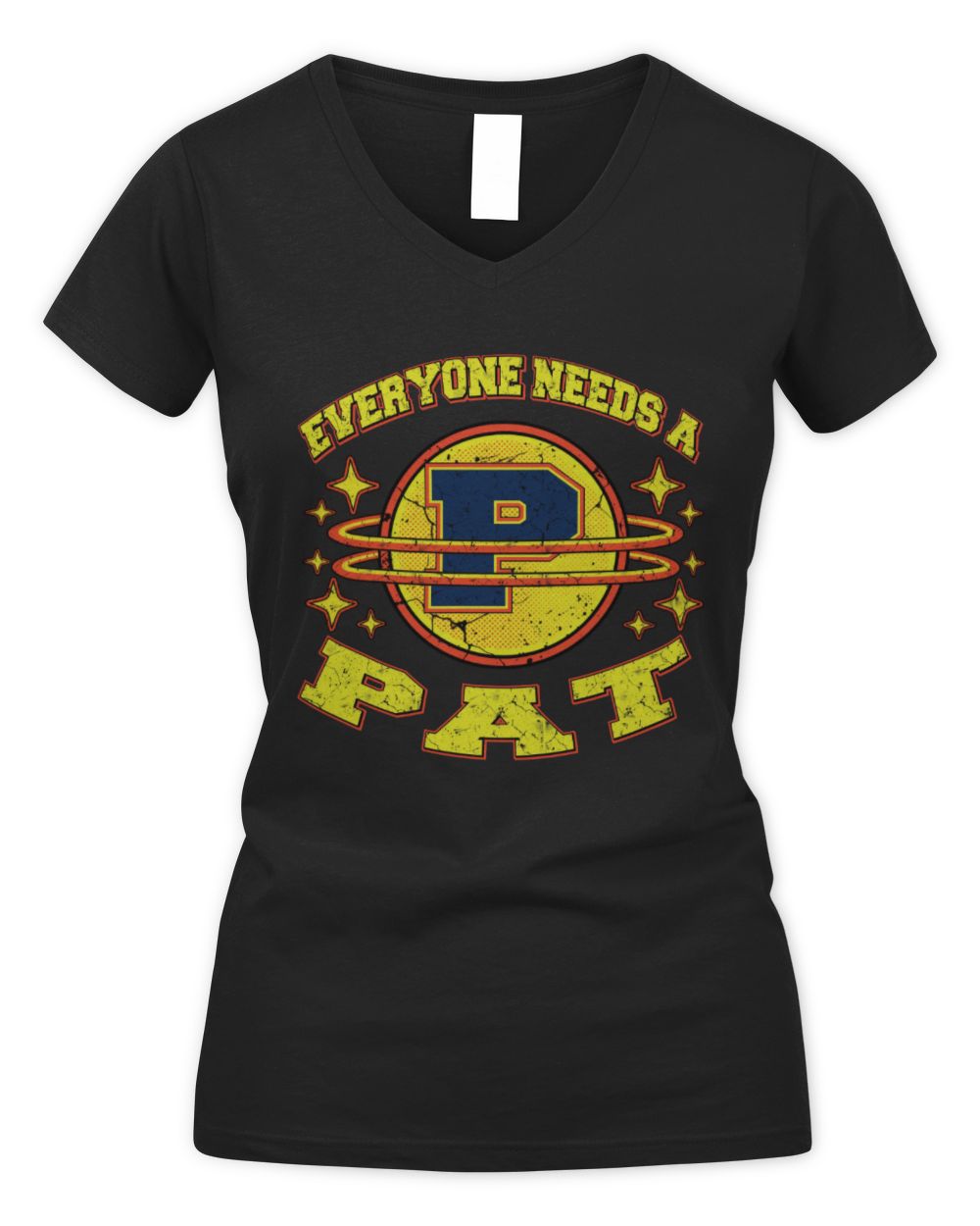 Everyone Needs a Your Name Shirt PAT M1-76 / Women's V-Neck T-Shirt / black