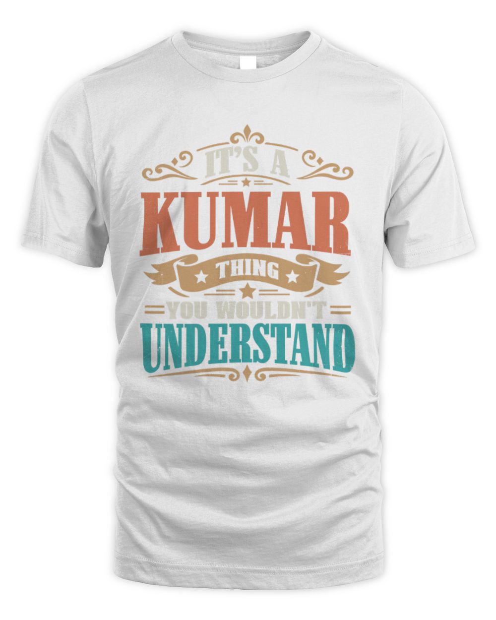 It’s a Name Thing Personalized Retro T-Shirt KUMAR M1-47 / Unisex Standard T-Shirt / white