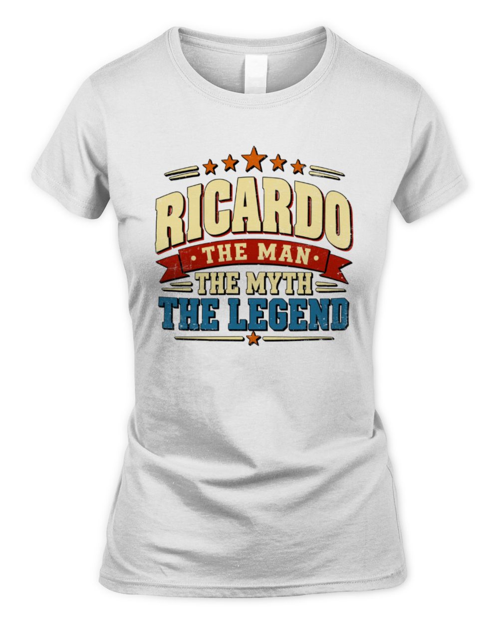 The Man The Myth The Legend Ribbon Vintage T-Shirt RICARDO M1-56 / Women's Standard T-Shirt / white