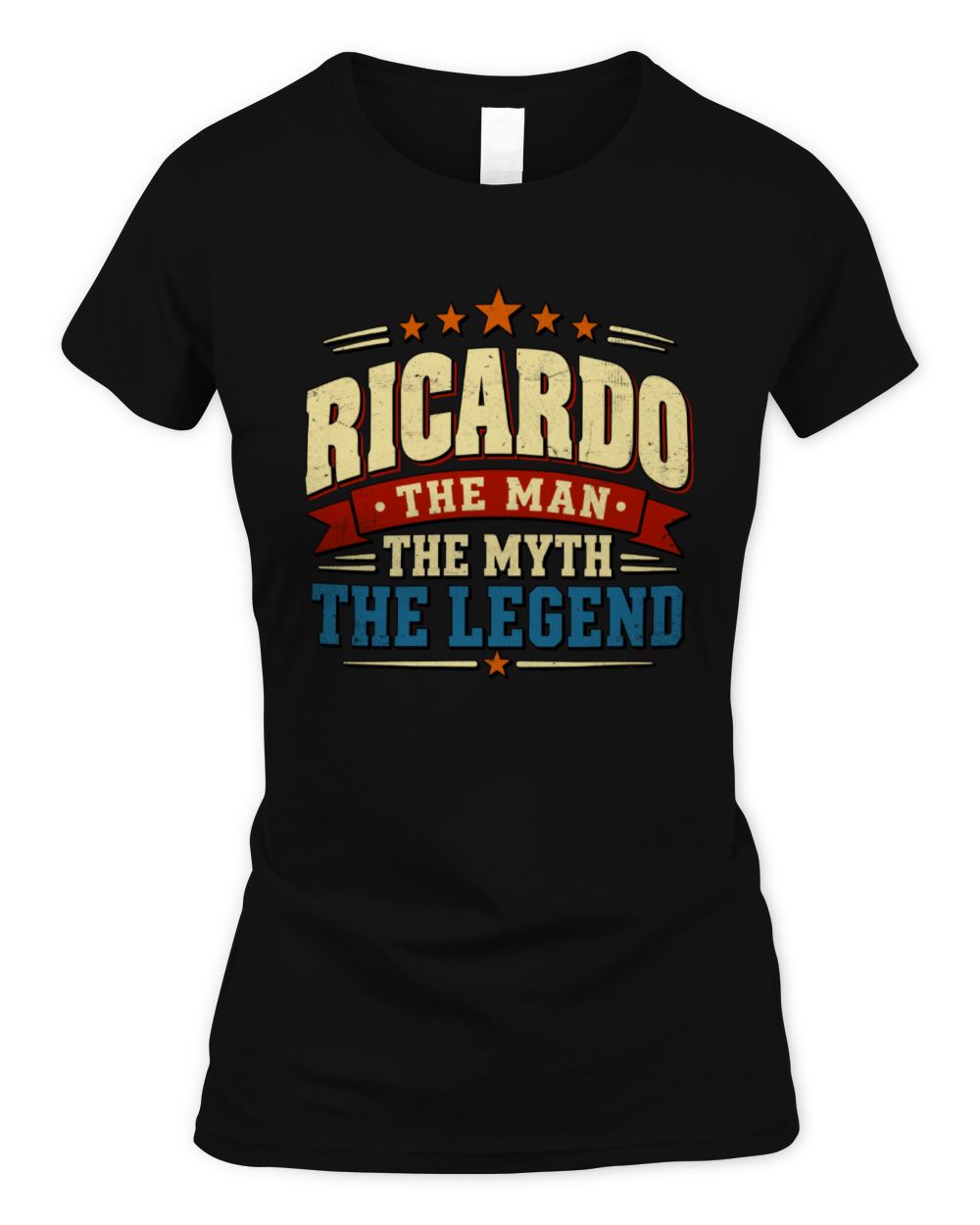 The Man The Myth The Legend Ribbon Vintage T-Shirt RICARDO M1-56 / Women's Standard T-Shirt / black