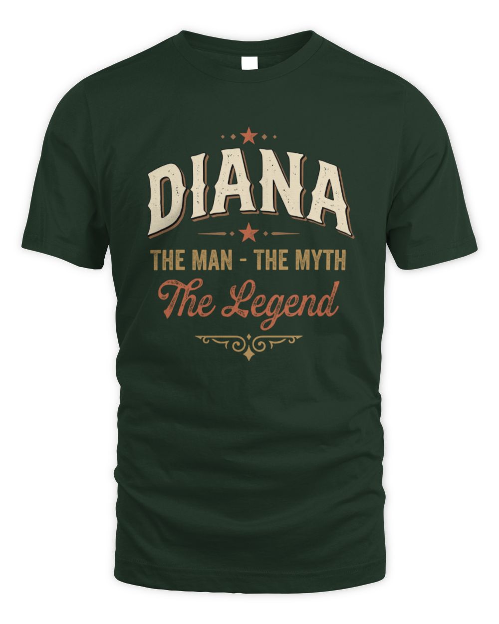 I'm Name I'm Not Rude I Just Have The Balls Funny T-Shirt DIANA M1-77 / Unisex Standard T-Shirt / forest green