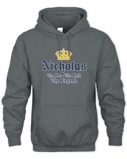 The Man The Myth The Legend Corona Beer T-Shirt NICHOLAS M1-S83 / Unisex Hoodie / charcoal
