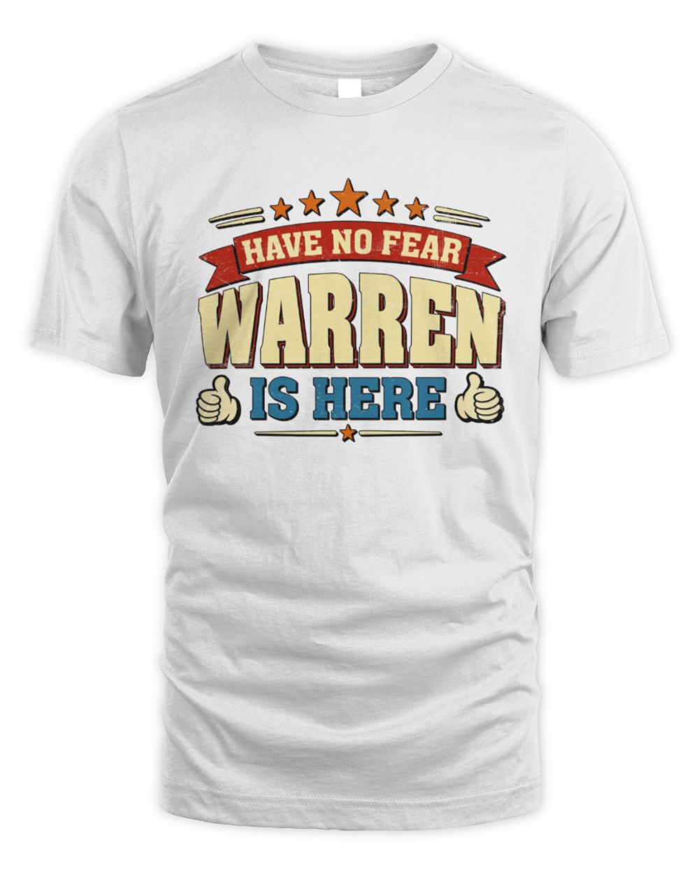 Have No Fear Your Name Is Here Cool Graphic T-Shirt WARREN M1-71 / Unisex Standard T-Shirt / white