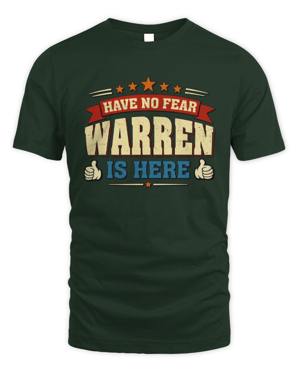 Have No Fear Your Name Is Here Cool Graphic T-Shirt WARREN M1-71 / Unisex Standard T-Shirt / forest green