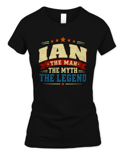 The Man The Myth The Legend Ribbon Vintage T-Shirt IAN M1-56 / Women's Standard T-Shirt / black