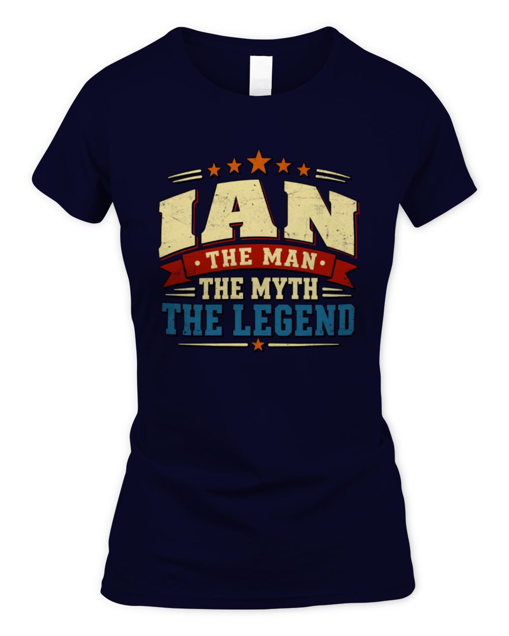 The Man The Myth The Legend Ribbon Vintage T-Shirt IAN M1-56 / Women's Standard T-Shirt / navy