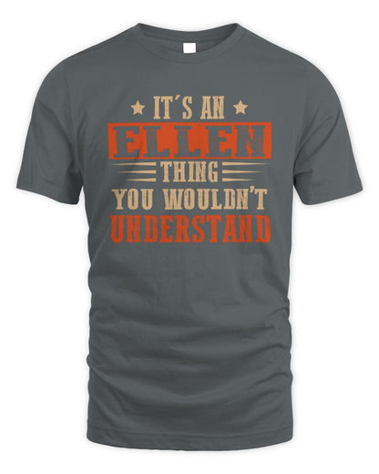 It's a Name Thing Personalized Funny Shirt ELLEN M1-51 / Unisex Standard T-Shirt / charcoal