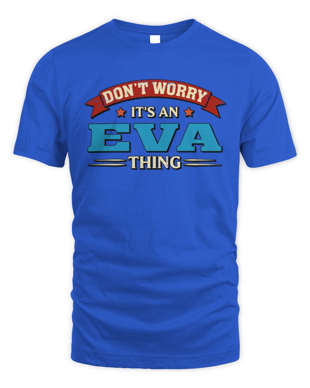 Don't Worry It's a Your Name Thing Funny Retro T-Shirt EVA M1-57 / Unisex Standard T-Shirt / royal