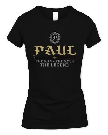 The Man The Myth The Legend Western Shirt PAUL M1-78 / Women's Standard T-Shirt / black