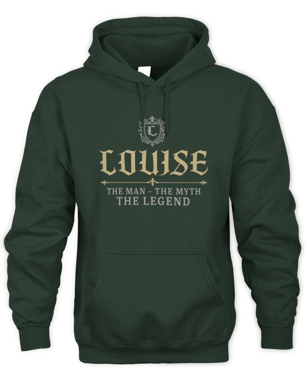 The Man The Myth The Legend Western Shirt LOUISE M1-78 / Unisex Hoodie / forest green