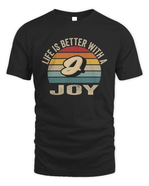 Life Is Better with Name Vintage Sun Shirt JOY M1-50 / Unisex Standard T-Shirt / black