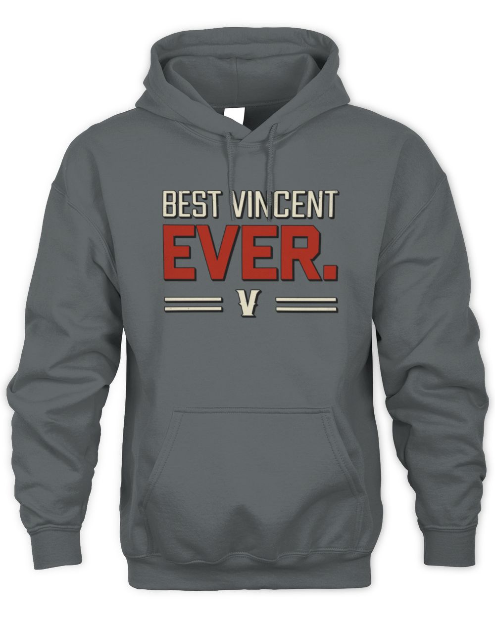 Best Your Name Ever Cool Shirt VINCENT M1-58 / Unisex Hoodie / charcoal