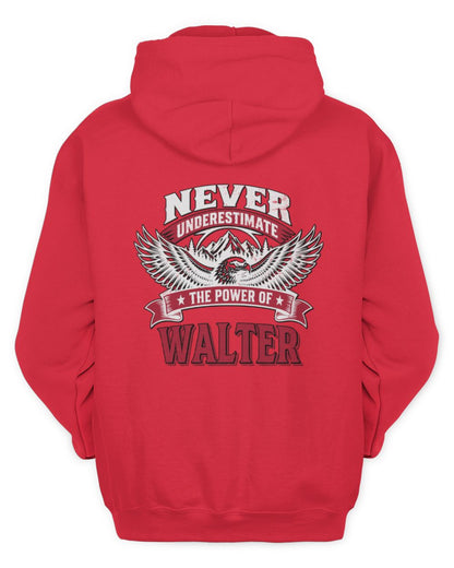 Never Underestimate Your Name Eagle Mountain Shirt WALTER M1-61 / Unisex Hoodie / red