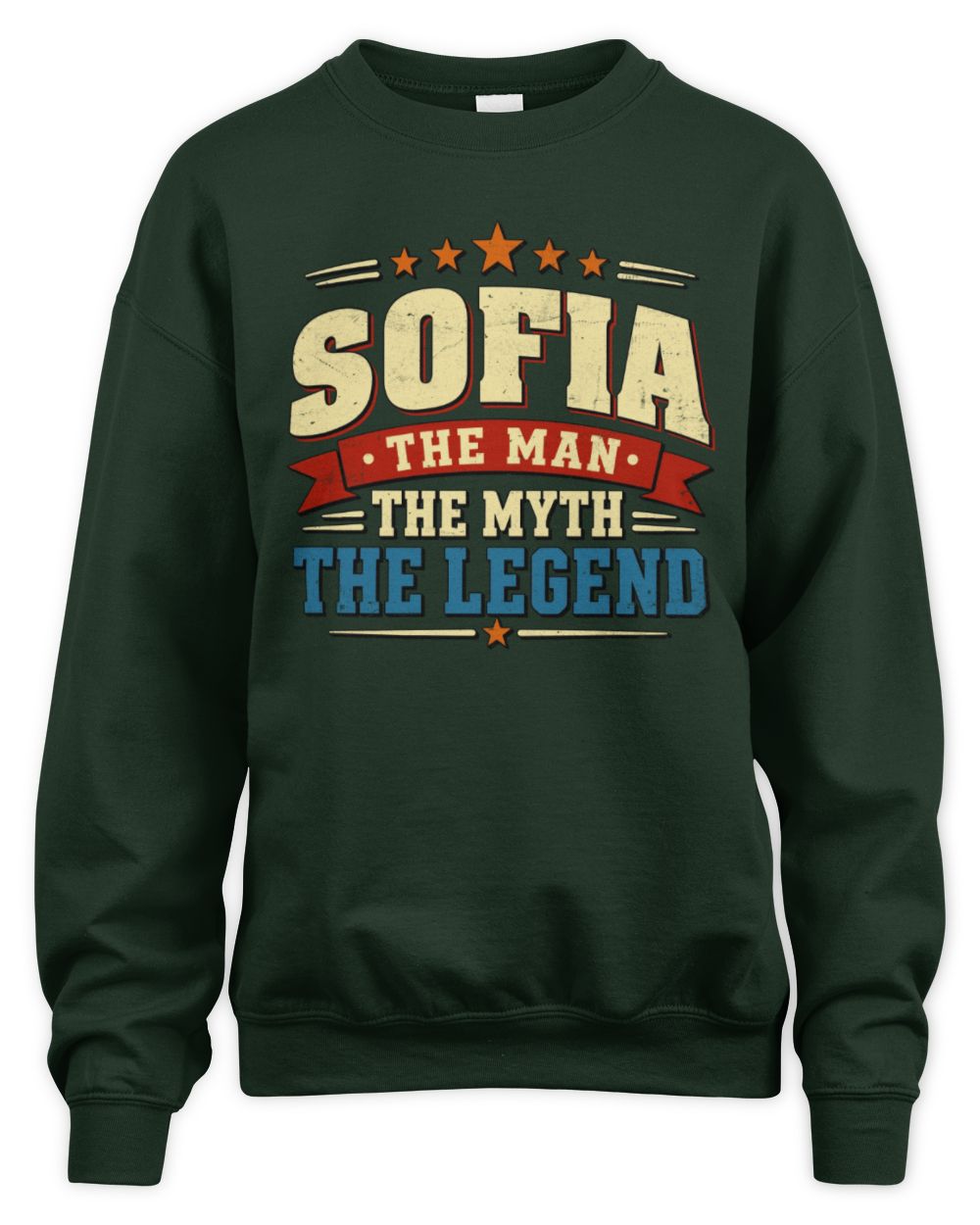 The Man The Myth The Legend Ribbon Vintage T-Shirt SOFIA M1-56 / Unisex Sweatshirt / forest green