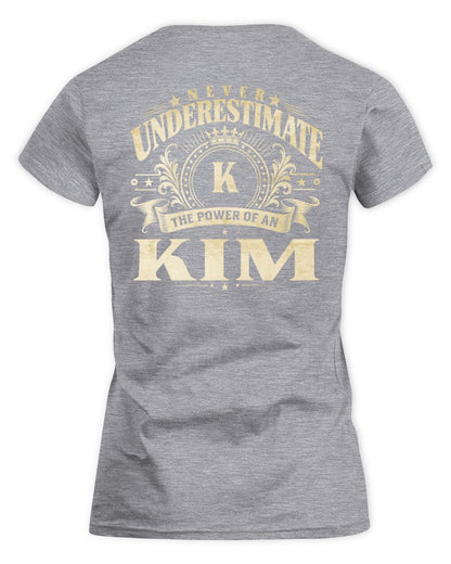 Never Underestimate Your Name Luxury Logo Shirt KIM M1-63 / Women's Standard T-Shirt / sport grey