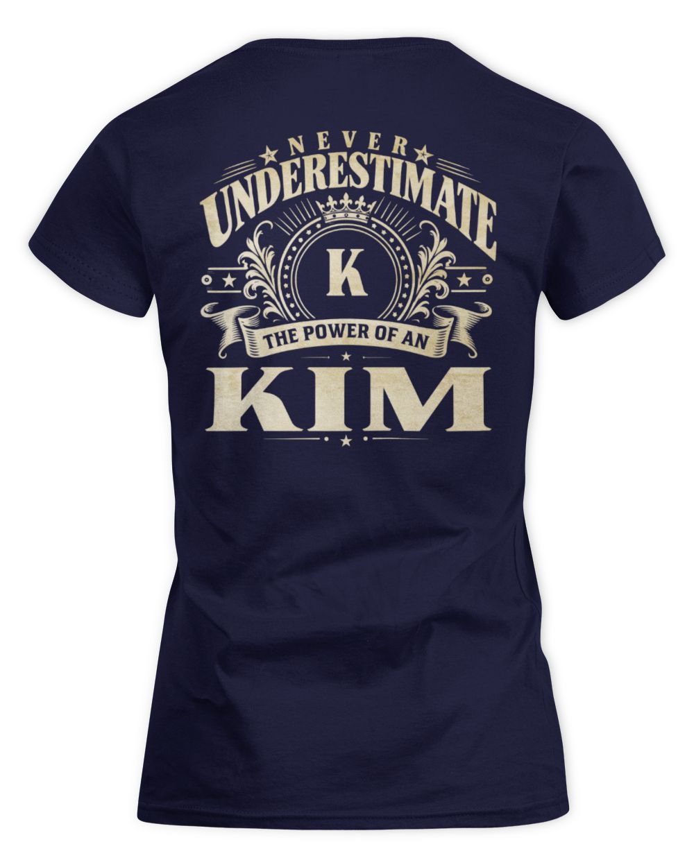 Never Underestimate Your Name Luxury Logo Shirt KIM M1-63 / Women's Standard T-Shirt / navy