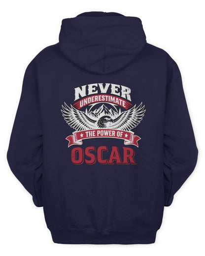 Never Underestimate Your Name Eagle Mountain Shirt OSCAR M1-61 / Unisex Hoodie / navy
