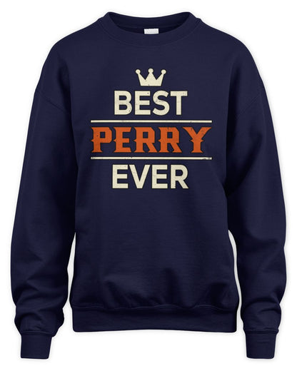 Best Your Name With Crown Shirt PERRY M1-59 / Unisex Sweatshirt / navy