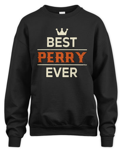 Best Your Name With Crown Shirt PERRY M1-59 / Unisex Sweatshirt / black