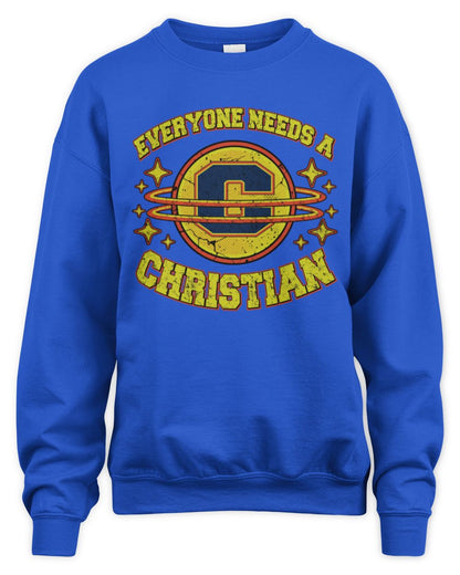 Everyone Needs a Your Name Shirt CHRISTIAN M1-76 / Unisex Sweatshirt / royal