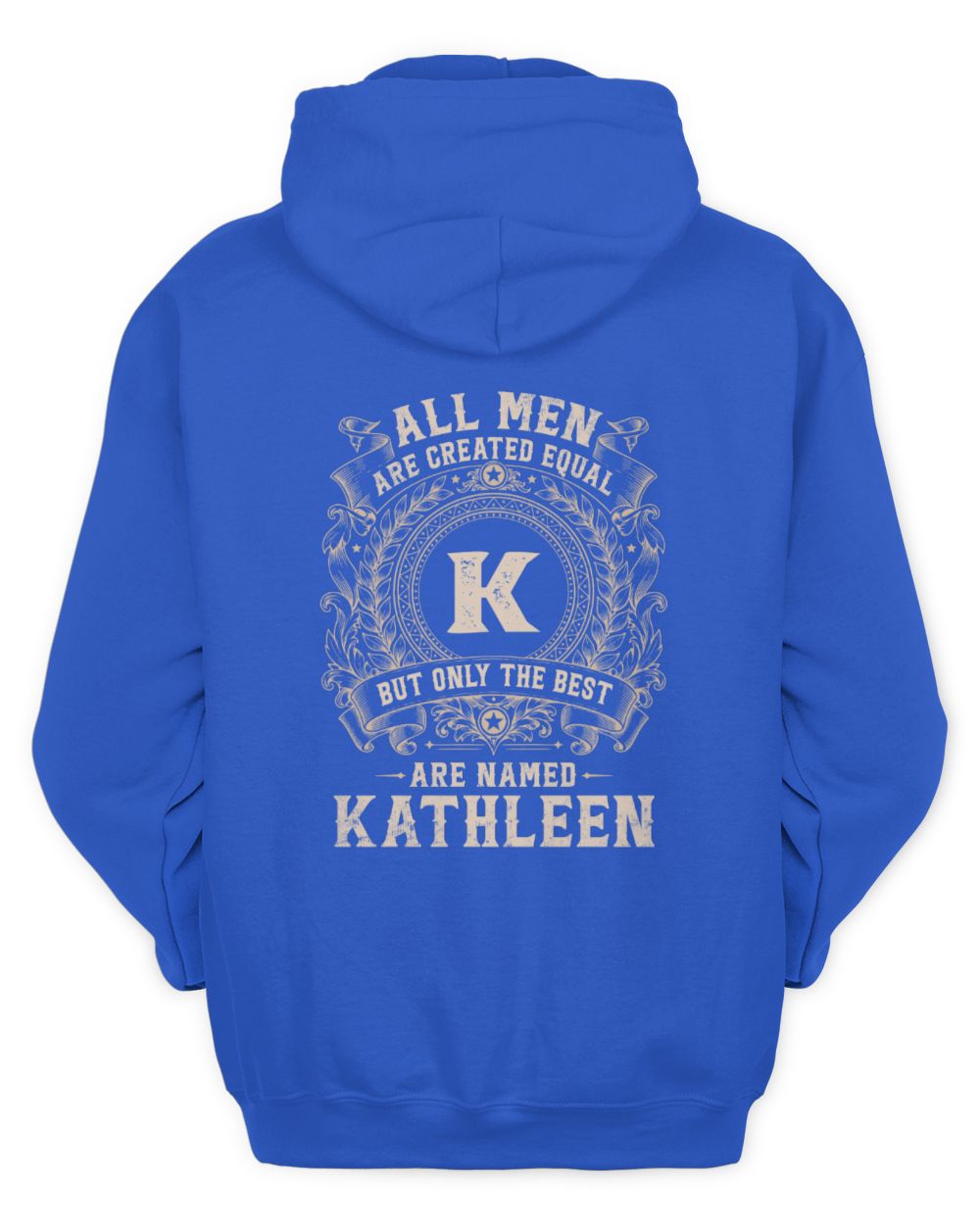 All Men Are Created Equal Cool Logo Shirt KATHLEEN M1-60 / Unisex Hoodie / royal