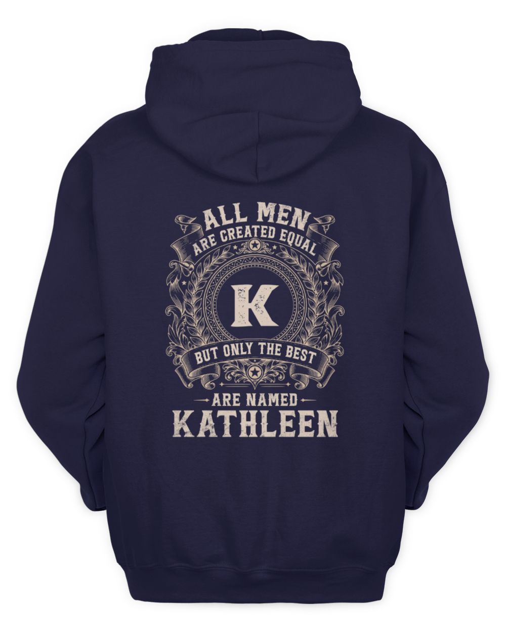 All Men Are Created Equal Cool Logo Shirt KATHLEEN M1-60 / Unisex Hoodie / navy