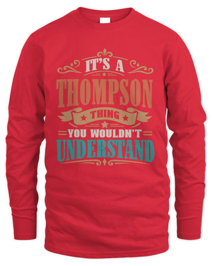 It’s a Name Thing Personalized Retro T-Shirt THOMPSON M1-47 / Men's Long Sleeved T-Shirt / red