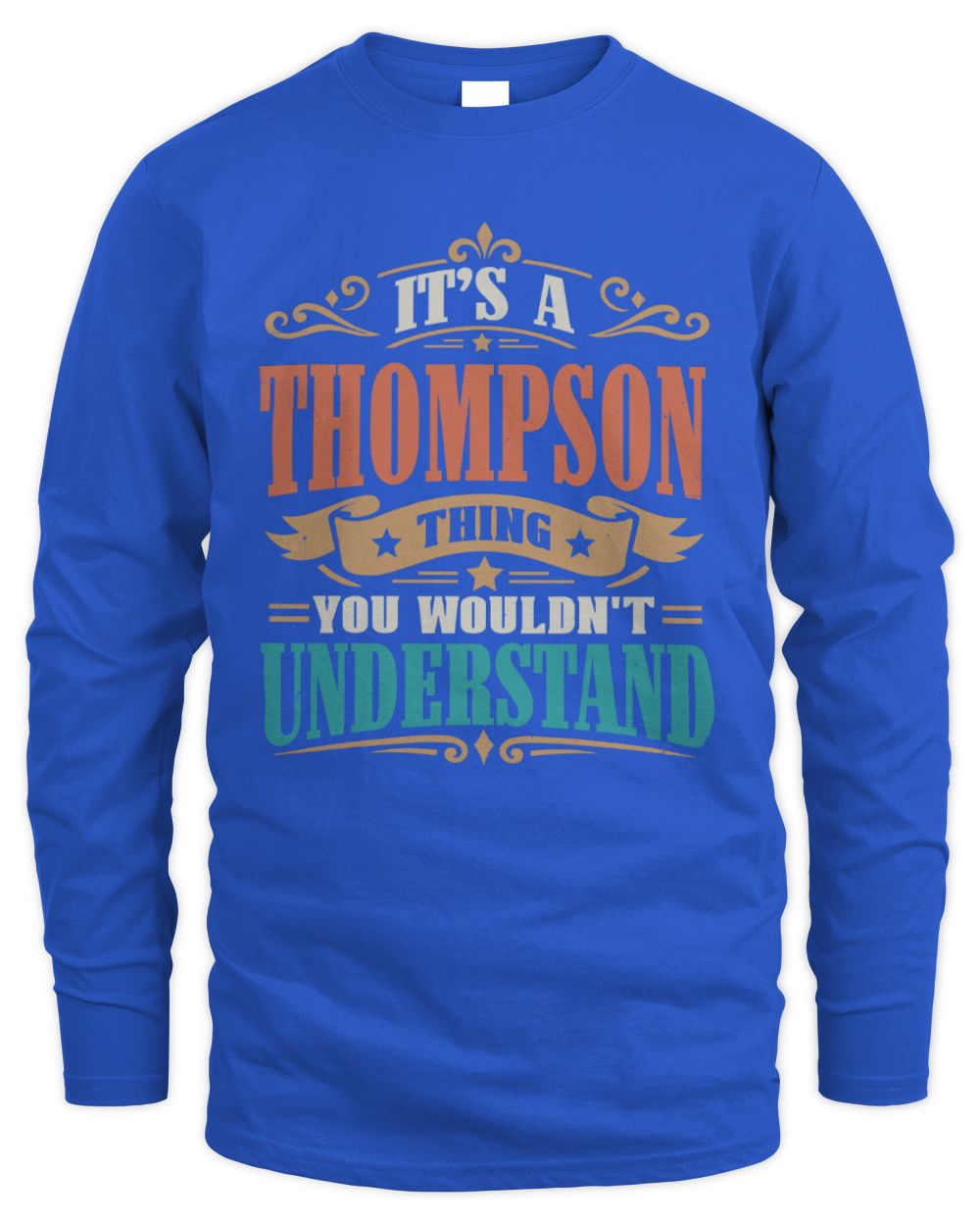 It’s a Name Thing Personalized Retro T-Shirt THOMPSON M1-47 / Men's Long Sleeved T-Shirt / royal