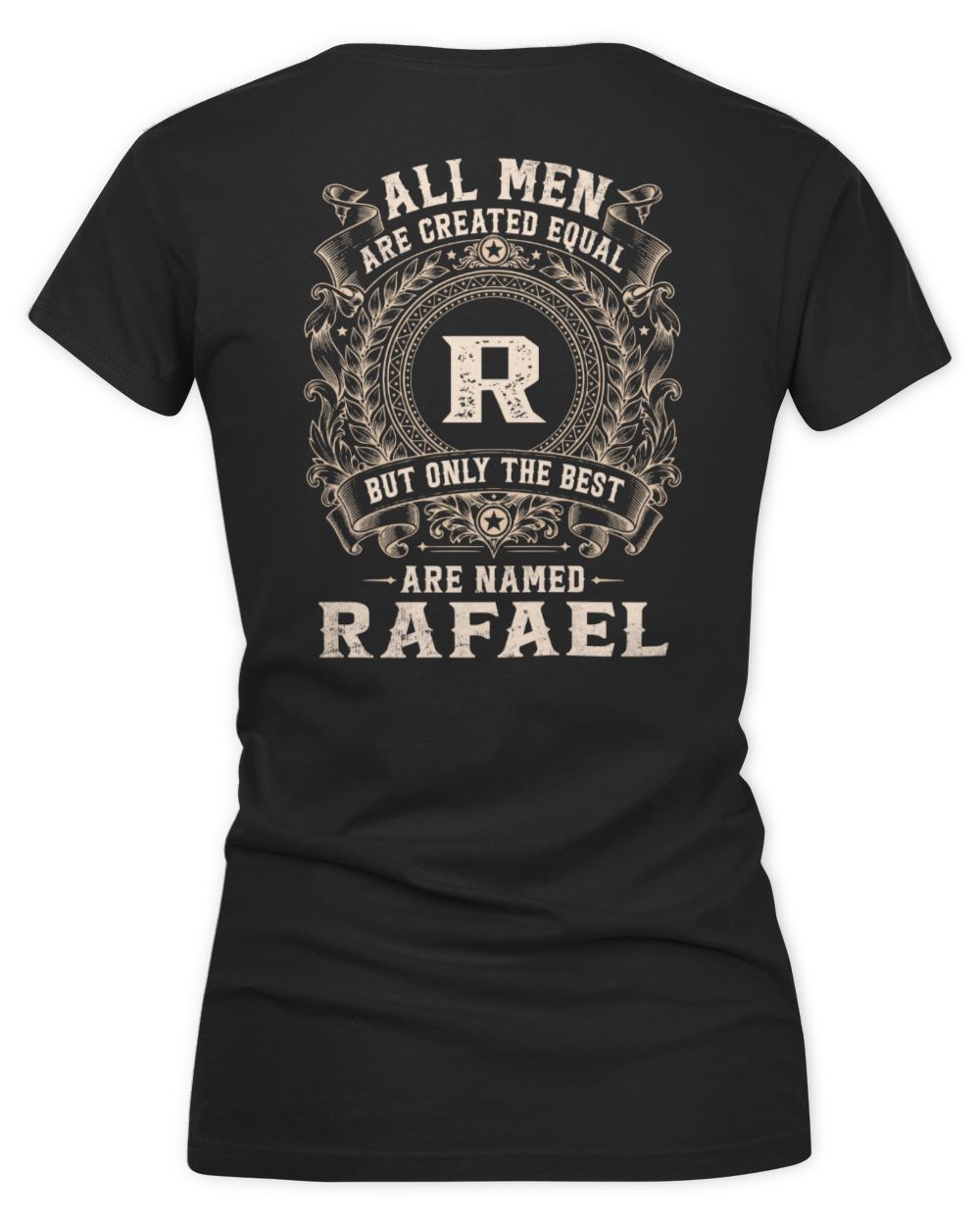 All Men Are Created Equal Cool Logo Shirt RAFAEL M1-60 / Women's V-Neck T-Shirt / black