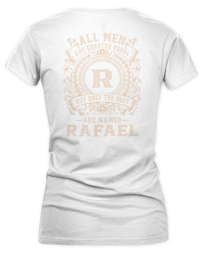 All Men Are Created Equal Cool Logo Shirt RAFAEL M1-60 / Women's V-Neck T-Shirt / white