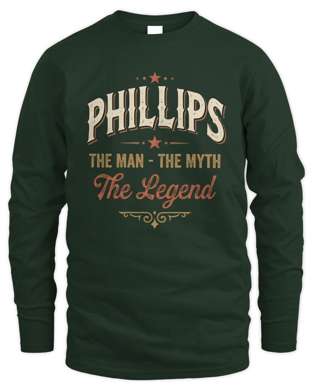 I'm Name I'm Not Rude I Just Have The Balls Funny T-Shirt PHILLIPS M1-77 / Men's Long Sleeved T-Shirt / forest green