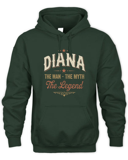 I'm Name I'm Not Rude I Just Have The Balls Funny T-Shirt DIANA M1-77 / Unisex Hoodie / forest green